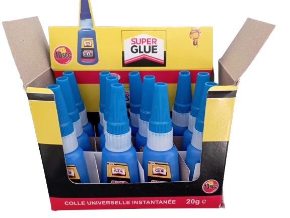 Lot de 12 Tubes Colles Forte Super Glue 20 g